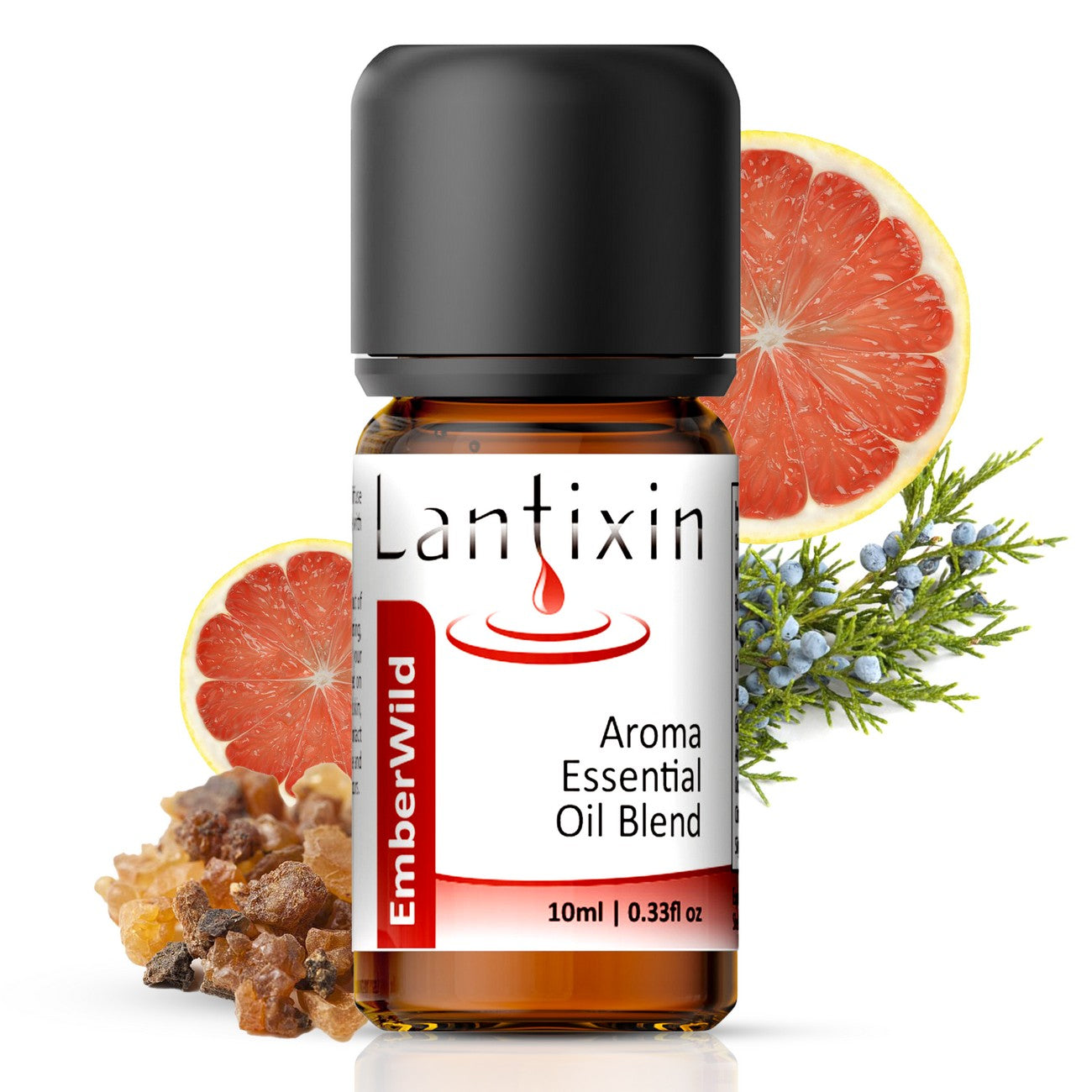 Lantixin EmberWild Essential Oils For Diffusers For Home - No Chemical Additives Safe For Kids and Pets - Grapefruit, Myrrh And Cade Juniper Aromatherapy Oils - Oil Scents For Home - 0.3 oz