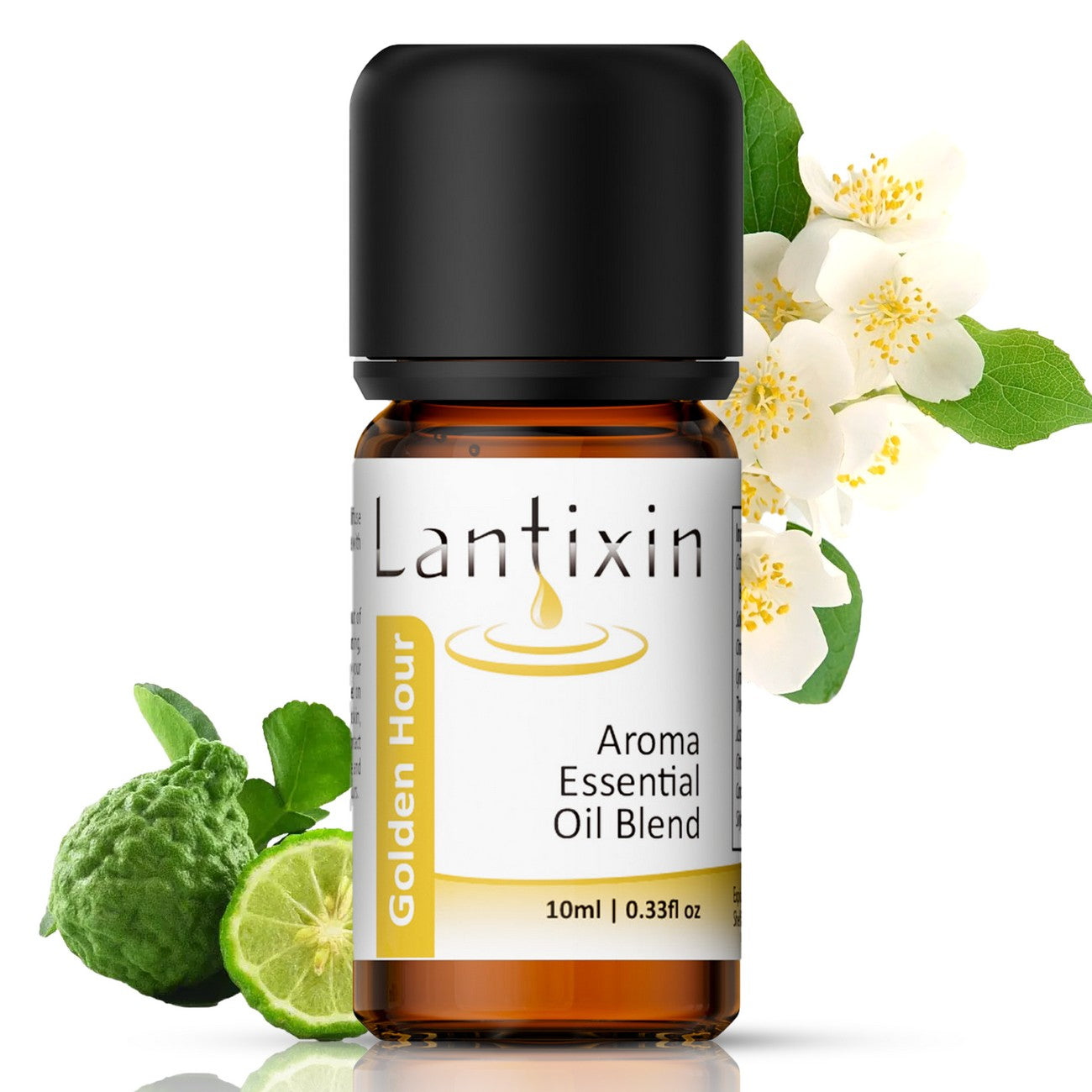 Lantixin Golden Hour Essential Oils For Diffusers For Home - No Chemical Additives Safe For Kids and Pets - Grapefruit,Clary, and Jasmine Aromatherapy Oils - Oil Scents For Home - 0.3 oz