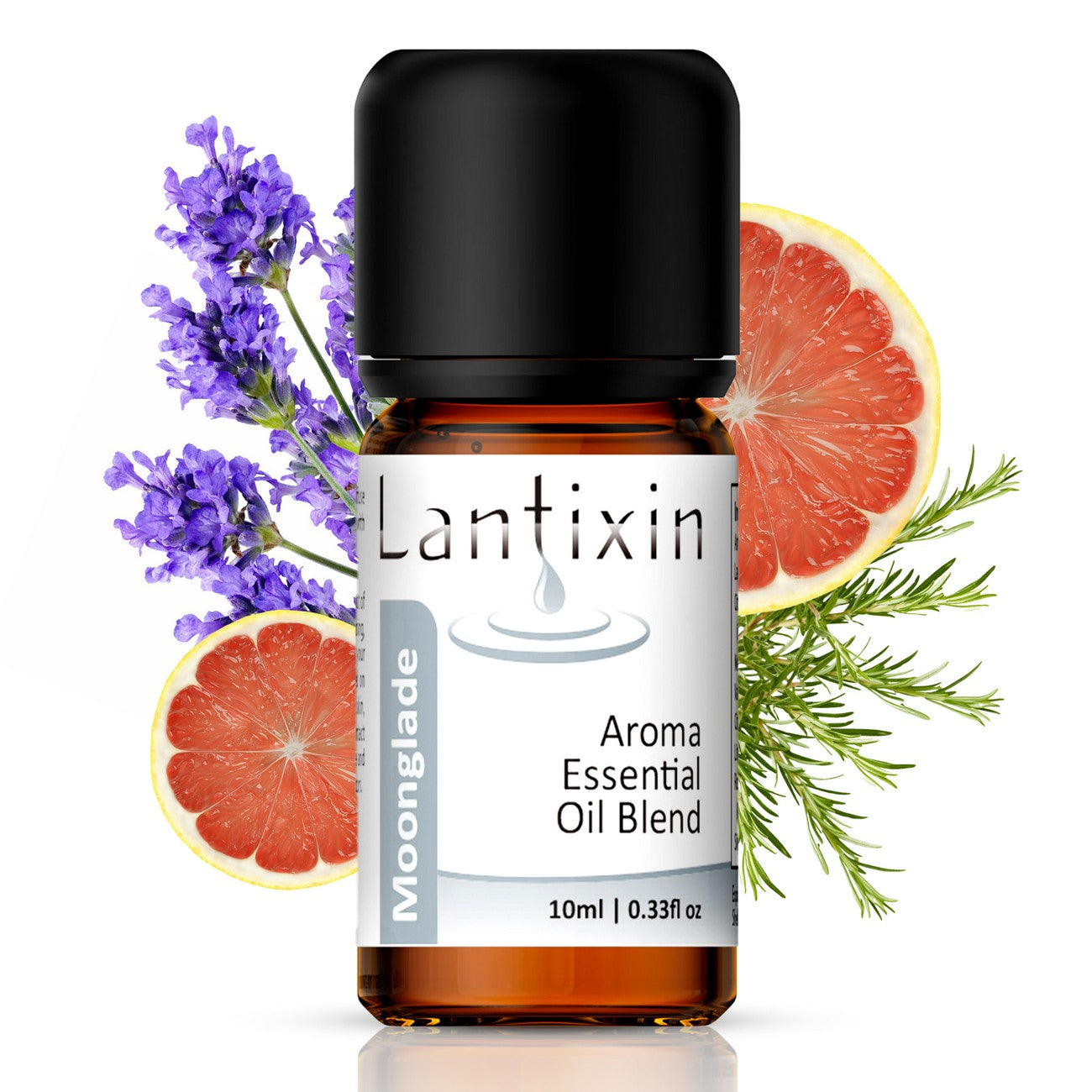 Lantixin Moonglade Essential Oils For Diffusers For Home - No Chemical Additives Safe For Kids and Pets - Grapefruit, Lavender, and Rosemary Leaf Aromatherapy Oils - Oil Scents For Home - 0.3 oz