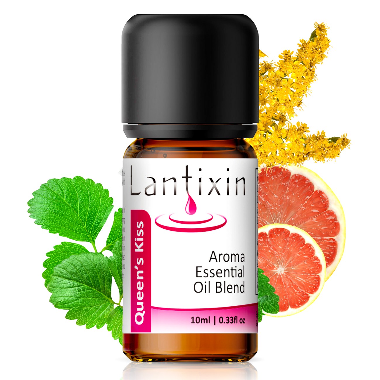 Lantixin Queen's Kiss Essential Oils For Diffusers For Home - No Chemical Additives Safe For Kids and Pets - Grapefruit, Peppermint, and Osmanthus Aromatherapy Oils - Oil Scents For Home - 0.3 oz